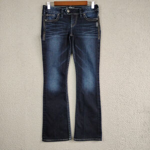 Silver Jeans Womens 22 Blue Tuesday Boot Cut Low Rise Stretch Denim Modern